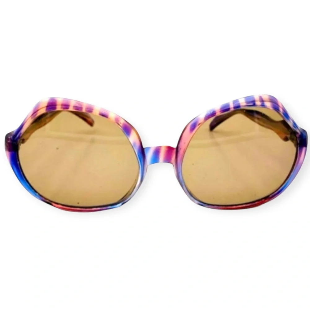 1970’s Vintage Italian Oversized Sunglasses, Purple & Pink‎ Frames, Italy